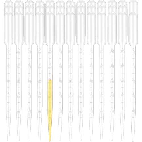 moveland 200Pcs 5ML Dropper Pipettes Plastic for Lab Science, Essential Oil - size: 5 ML