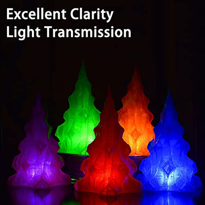 PETG Filament 1.75mm, Clear Transparent Filament 5 Colors, 3D Printer Filament Bundle Multicolor, 1.75 PETG +/- 0.02mm, 3D Printing Red Green Blue Purple Orange 200g x 5 Spools - color: 5 Pack Petg