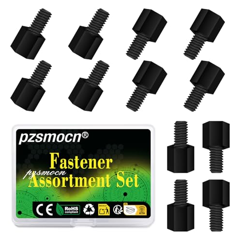 100 Pcs M3x6+6mm Nylon Black Male-Female Hex Standoff Spacer Kit - size: M3*6 mm, style: Black Male-Female Hex Standoff
