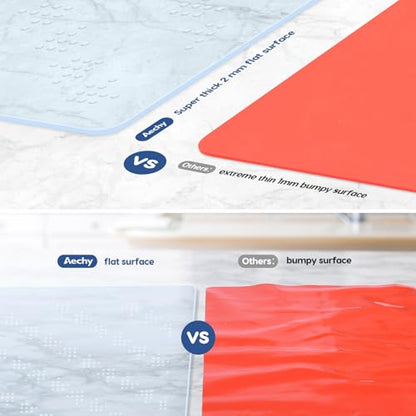 AECHY Silicone Mat for Kitchen Counter, 35.3" x 23.5", High transparency - color: Clear, size: 36"L x 24"W