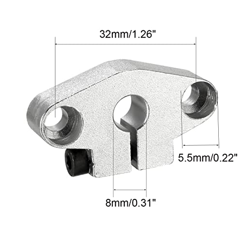 4pcs SHF8 Aluminum Linear Rod Rail Shaft Support 8mm Linear Motion Guides for CNC 3D Printer - size: 8mm, style: SHF