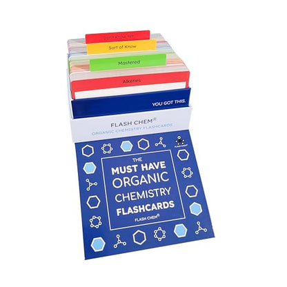 The Must Have Organic Chemistry Flashcards: 300 Color Coded Organic Chemistry Reactions Including Alcohols, Alkenes, Carboxylic Acids, Esters, Amides, Benzenes, Ketones, Amino Acids, and More