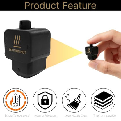 10Pcs Silicone Socks for Bambu Lab H2D H2S H2C Hotends, Heater Block Covers Thermal Insulation Sleeves with 4Pcs Silicone Brushes, 3D Printer Replacement Parts (H2D) - size: H2D/H2S/H2C left-side hotend
