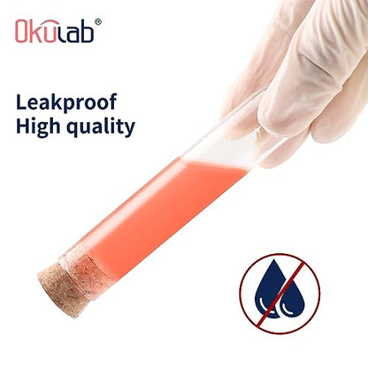 Glass Test Tubes Bulk 50pcs,16ml 20x100mm Test Tube with Cap and Brush, Glass Test Tube for Scientific Plants,TTGS01A50 - style: 50pcs of 20x100mm(16ml)
