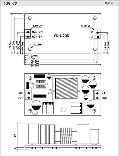 NOYITO AC to DC Precision Buck Power Supply Module AC 120V 100V-264V to 5V 3A 3000mA Isolated Step-Down DC Module (5V 3A) Green - size: 5V 3A