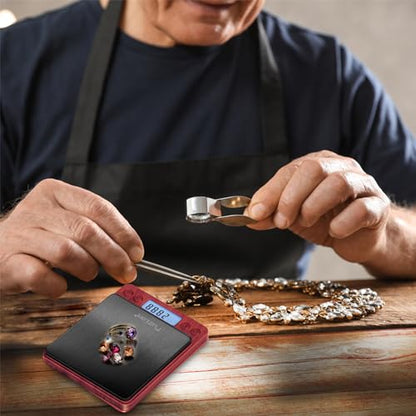 Fuzion Digital Scale .01 Gram Accuracy, 500g Small Kitchen Food Scales - color: Wood Grain