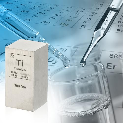 PATIKIL Titanium Cube, 1x1x2 Ti Density Stick High Density Element Rod Unique Metal Cube Periodic Table of Elements Collections Lab Experiment Teacher Scientific Classes - size: 1x1x2", style: Titanium