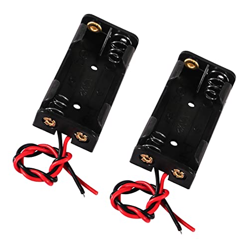12pcs AAA Battery Holder 2 x 1.5V AAA Battery Holder Case Box AAA Battery Holder with Wires - color: 2 AAA Battery Holder