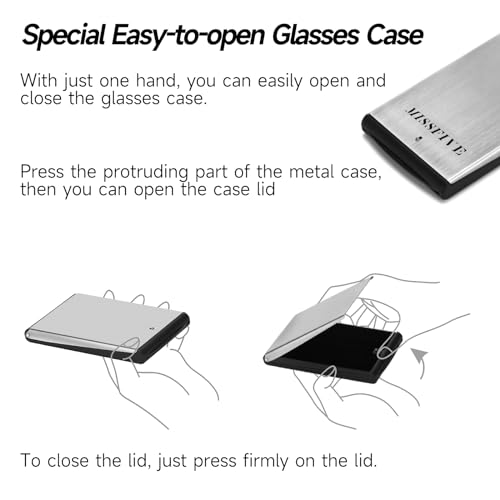 Missfive Premium Folding Reading Glasses Blue Light Blocking for Men Women, Ultra Thin Foldable Portable Travel Readers with Durable Pocket Metal Case, Dark Purple Compact Eyewear1.5x - color: Claret & Metal Glasses Case