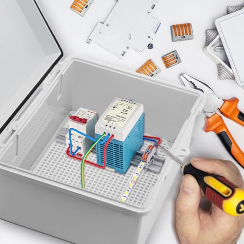 Waterproof Outdoor Electrical Box Junction Box Weatherproof IP67 ABS Plastic Enclosure Switch Router Project Box with Mounting Plate with Wall Bracket 2 Cable Glands Grey 11.1" x 7.48" x 5.5" - color: Grey, size: 11.1" x 7.48" x 5.5" 1pc
