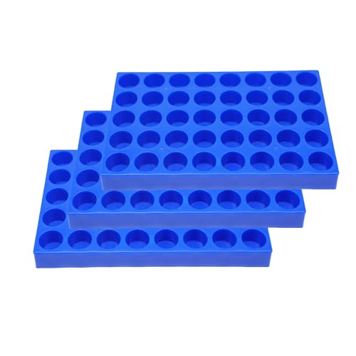 3 Pcs Vial Rack, 40 Holes for 20/60mL HPLC Sample Bottles, 28mm Diameter - color: Blue, size: 28mm
