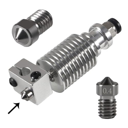 Aokin 3 Pcs 0.2mm Hardened Steel Nozzles Extruder Nozzles 3D Printer Nozzles for E3D V5 V6 and 3 Pcs 0.15mm Stainless Steel Nozzle Cleaning Needles for 1.75mm Filament 3D Printer with Wrench - color: 0.2mm