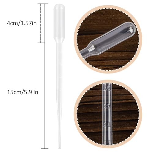 MAQIHAN Disposable Pipettes Dropper 50pcs - 3ml Plastic Droppers for Liquid