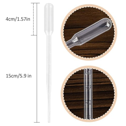 MAQIHAN Disposable Pipettes Dropper 50pcs - 3ml Plastic Droppers for Liquid