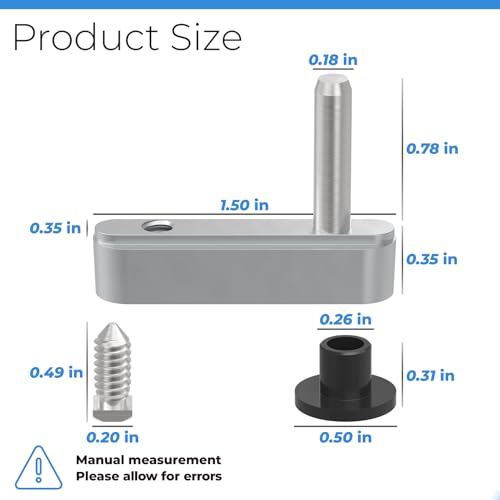 PalpitateC Shower Door Pivot Block with 3/4" Pin - size: #SDPB34
