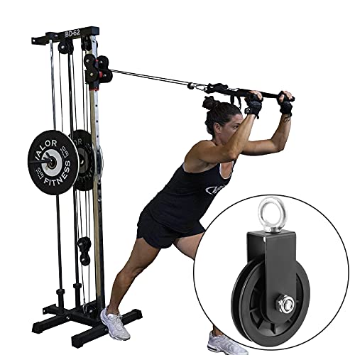 3 Pack 3.54 in/90 mm Pulley System Cable Pulley Silent Bearing Traction Wheel, Heavy Duty Nylon Gym Cable Pulley with U-Shaped Fixed Bracket, 360 Degree Rotation Traction Wheel