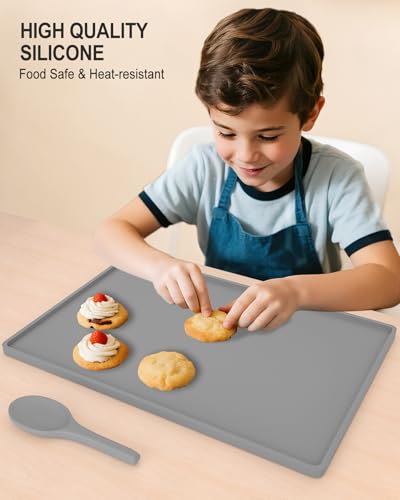 Silicone Art Mat for Crafts, 16" x 24" Waterproof Non-Slip Painting Mat - color: Gray, size: 16" x 24"