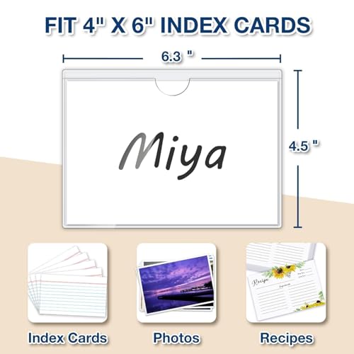 H4D 24 Pack labels for Storage Bins, 4" x 6" Plastic Clear Adhesive Pockets - size: 4" x 6", style: 24 Pack