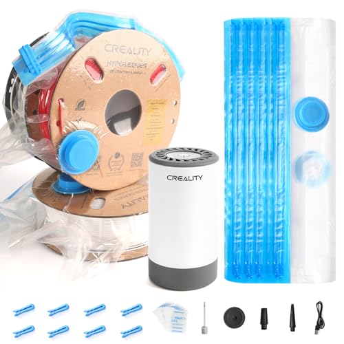 Creality 3D Printer Filament Bags, 8 Reusable 40x40 cm Vacuum Storage Bags with Electric Pump, Dustproof & Moisture-Proof for 3D Filament ABS PETG PLA - size: Vacuum Pump + 8 Bags(2kg Each)