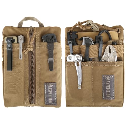 Maxpedition Platy Pocket Organizer, EDC Tool Pouch, Neck Wallet - color: Dark Tan, size: 5" x 7"