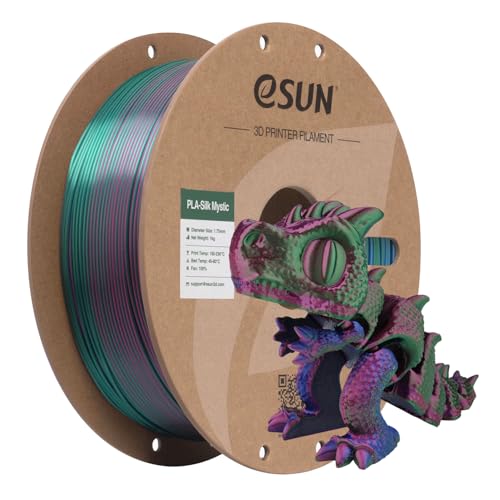 eSUN Silk PLA 3D Printer Filament 1.75mm,Red Green Blue Triple Colors - color: Red Green Blue