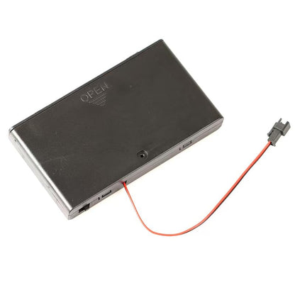 2Pack 8 x AA 12V Battery Holder Case Box Wired ON/Off Switch with Cover SM Terminal Plug