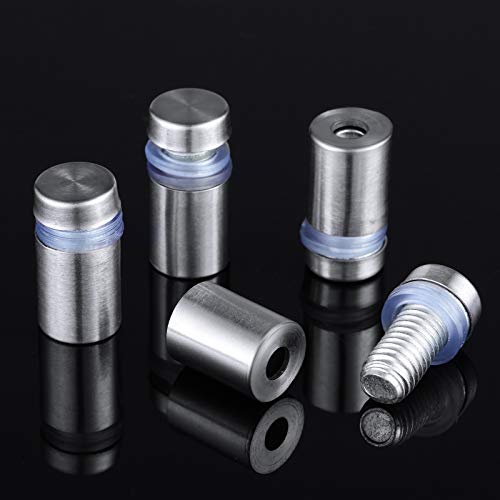 Pelopy 8 Pcs Sign Standoff Screw Wall Mounts, 1/2 X 3/4 Inch,Silver - color: Silver, size: 1/2 x 3/4 Inch