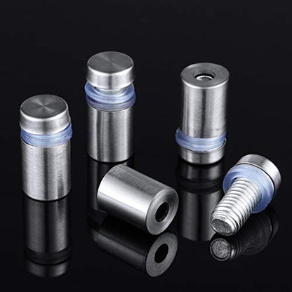Pelopy 8 Pcs Sign Standoff Screw Wall Mounts, 1/2 X 3/4 Inch,Silver - color: Silver, size: 1/2 x 3/4 Inch