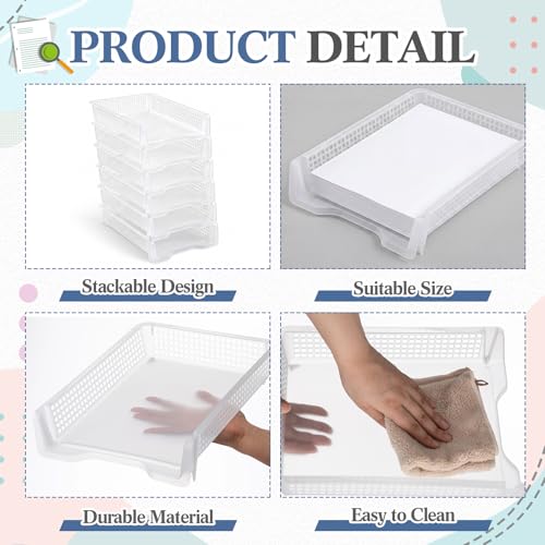 Geetery Turn in Trays Classroom, Clear, Set of 12 - color: Clear