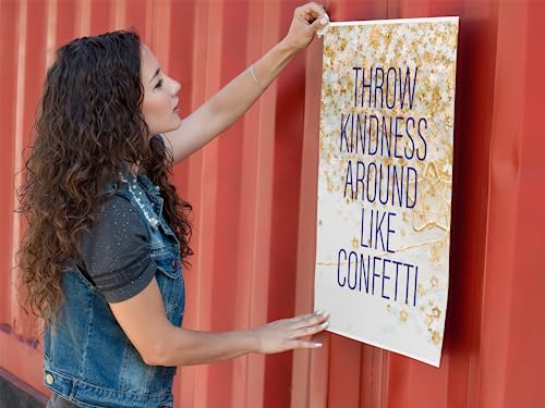 12x18 Homeroom Educational Poster | Inspirational and Motivational Poster | Stylish Classroom Wall Decor | Clever Messages to Motivate Elementary, Middle, and High School Students | Heavy Duty Class - color: Confetti