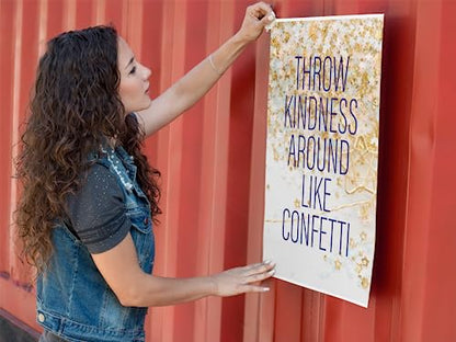 12x18 Homeroom Educational Poster | Inspirational and Motivational Poster | Stylish Classroom Wall Decor | Clever Messages to Motivate Elementary, Middle, and High School Students | Heavy Duty Class - color: Confetti