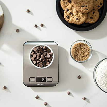 Etekcity Food Kitchen Scale, Digital Grams and Ounces, 11lb - color: Stainless Steel