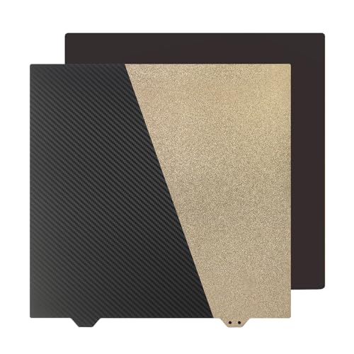 FYSETC Ender-7 Build Plate Upgrades - 280x280mm PET PEI Spring Steel Sheet - QID1 X-Plus 3 Smooth Textured Print Bed: Double sided Hotbed Cover with Magentic Base for Filament PLA PETG 3D Printer Part