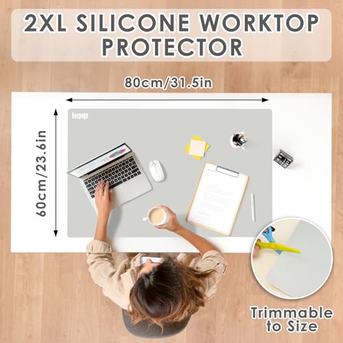 31.5" x 23.6" Extra Large Silicone Mat for Resin Casting, Crafts and Epoxy - color: Gray
