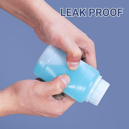 8 oz Leakproof HDPE Wide Mouth Bottles, Food Grade Translucent Plastic Storage Bottles with Sealed Caps, 4 Pack - color: Translucent, size: 8 ounces