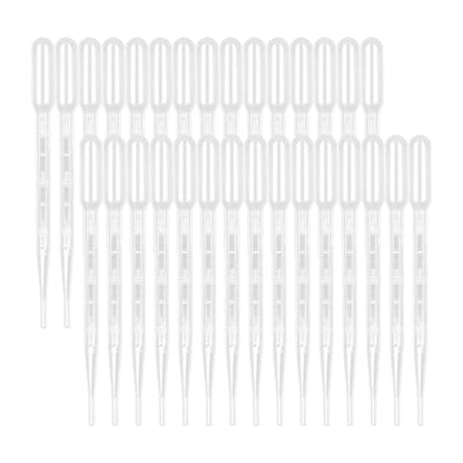 3ml Dropper Pipettes-30 PCS Disposable Pipettes Dropper for Accurate Liquid Transfer,Clear Graduated Eye Dropper for Essential Oils,Resin,Crafts,Labs,Kids Activities-Plastic Transfer Pipettes,Droppers