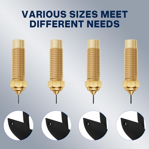 ELEGOO 10pcs 0.4/0.6/0.8/1.0mm Nozzles for Neptune 4 Plus/4 MAX - style: Brass-Neptune 4 Plus/Max