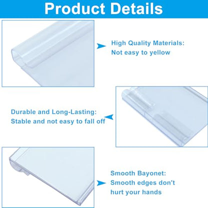 Basket Labels Clip On, 60pcs, Plastic Wire Shelf Holder
