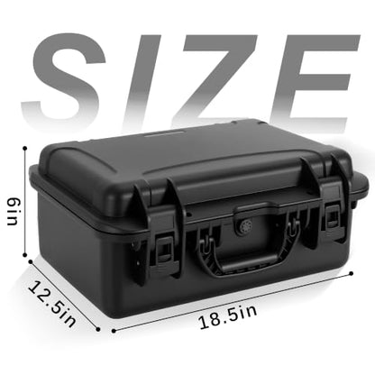 TORIBIO Hard Carrying Case with Foam, Shockproof Storage Box 18x12x5.5 in - size: 18" x 12" x 5.5"