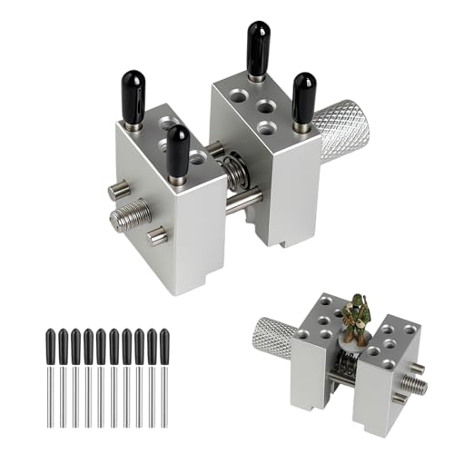 Aluminum Mini Vise, Precision Clamp with 10 Steel Rods for Models - style: Basic Version