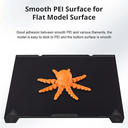 Creality Official K1 Max Build Plate Smooth Surface 315x310mm PEI Sheet Flexible Removable Spring Bed Plate for K1 Max, Ender 3 V3 Plus(Without Magnetic Base) - color: Smooth Black, size: K1 Max/Ender 3V3Plus