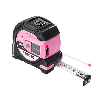 PREXISO 2-in-1 Laser Tape Measure, 215Ft Laser Measure & 16Ft Tape Measure
