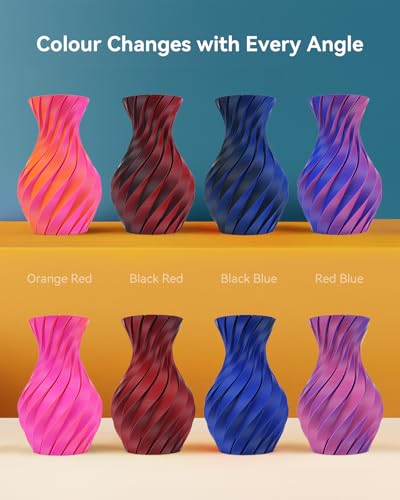 SUNLU Dual Color Matte PLA Filament 1.75mm, 250g Spool, 4 Rolls - color: C-mattepla-4x250g-redblue+redblue+yellowcyan+greenpurple
