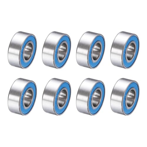 uxcell 8 Pcs 686-2RS Deep Groove Micro Bearing, 6x13x5mm Chrome Steel - size: 686-2RS
