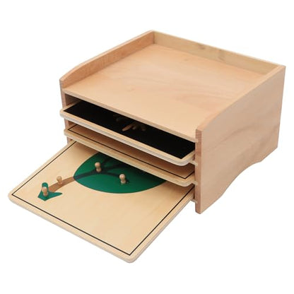 Adena Montessori Materials Botany Puzzle Cabinet (3 Puzzles Included)