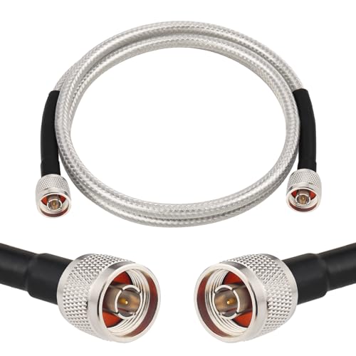 MOOKEERF RG8X N Male to N Male Cable 3FT,Ultra Low Loss N Cable 50 ohm RG8X Stranded Core for WiFi Router,Amplifier,Antenna,Signal Booster Use - size: 3FT