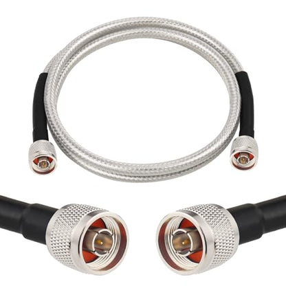 MOOKEERF RG8X N Male to N Male Cable 3FT,Ultra Low Loss N Cable 50 ohm RG8X Stranded Core for WiFi Router,Amplifier,Antenna,Signal Booster Use - size: 3FT