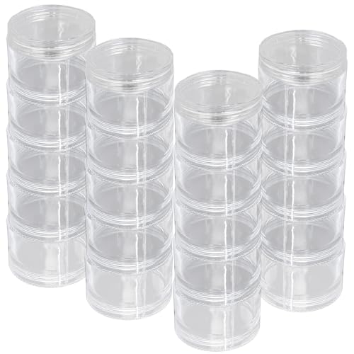 Luomorgo Stackable Clear Plastic Containers, 30ML, 5-Layer, 4 Sets - size: 30ML