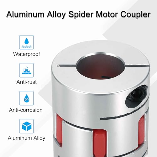 MECCANIXITY Aluminum Shaft Coupling 9mm to 19mm Flexible Spider Coupling L50mm x D40mm Coupler Jaw Spider Shaft Joint Connector for 3D Printers DIY Encoder CNC Router Milling Machine - size: D40mm Fit 9mm to 19mm