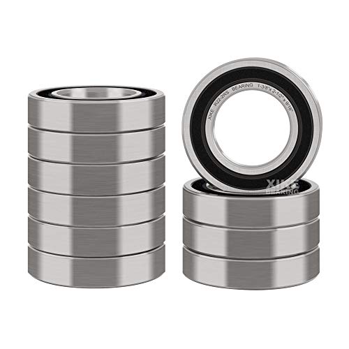 XiKe R22-2RS Sealed Ball Bearing, 1-3/8"x2-1/2 x9/16 (10-Pack) - size: R22-2RS - 1-3/8 x 2-1/2 x 9/16 in